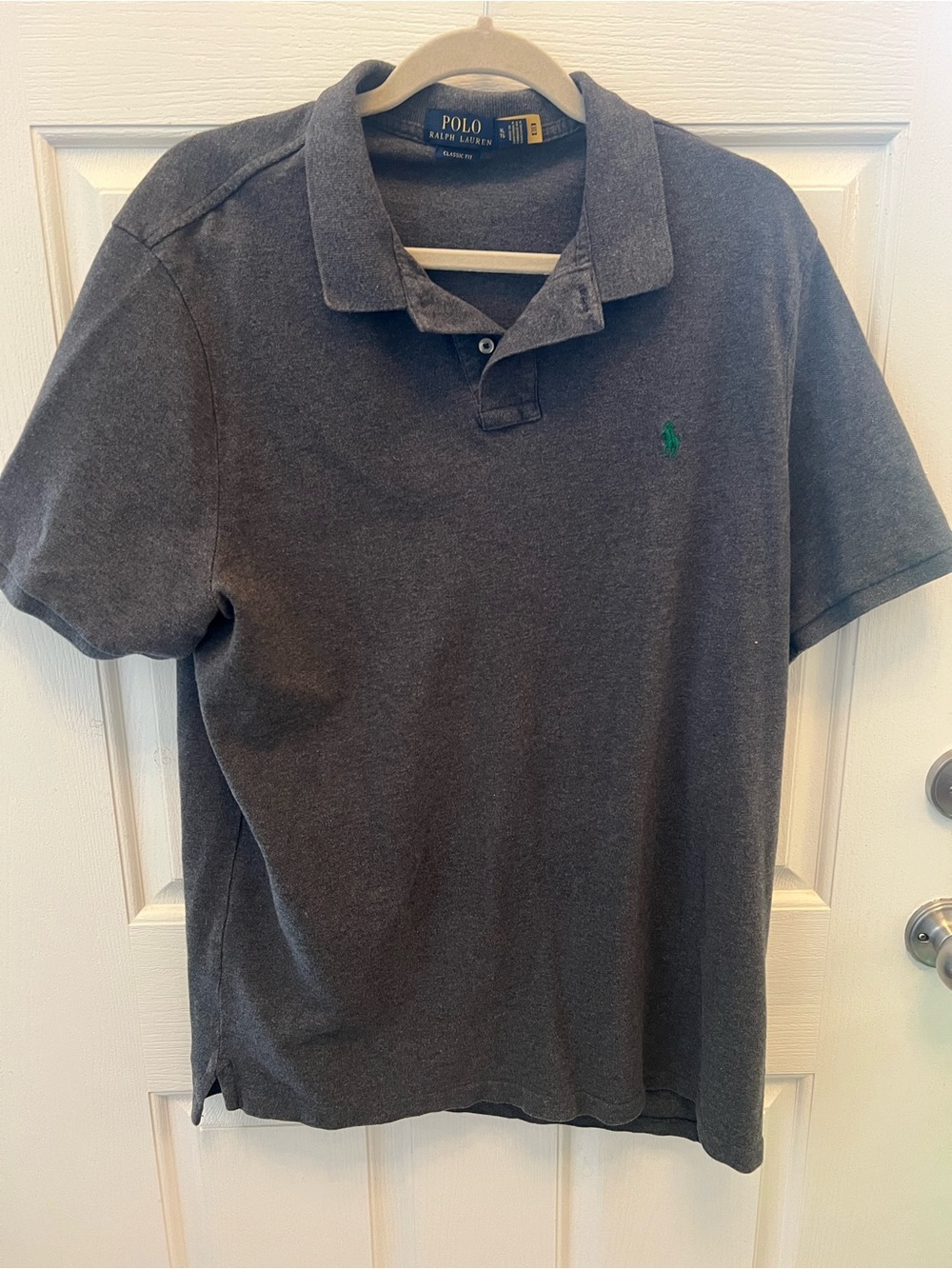 Polo by Ralph Lauren Charcoal Polo with Green Logo
